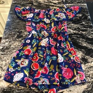 Strapless Floral Romper
